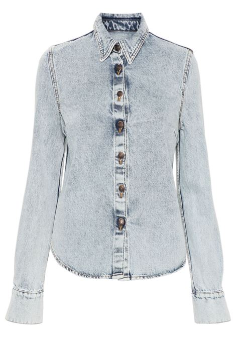 Camicia denim a maniche lunghe in azzurro di Magda Butrym - donna